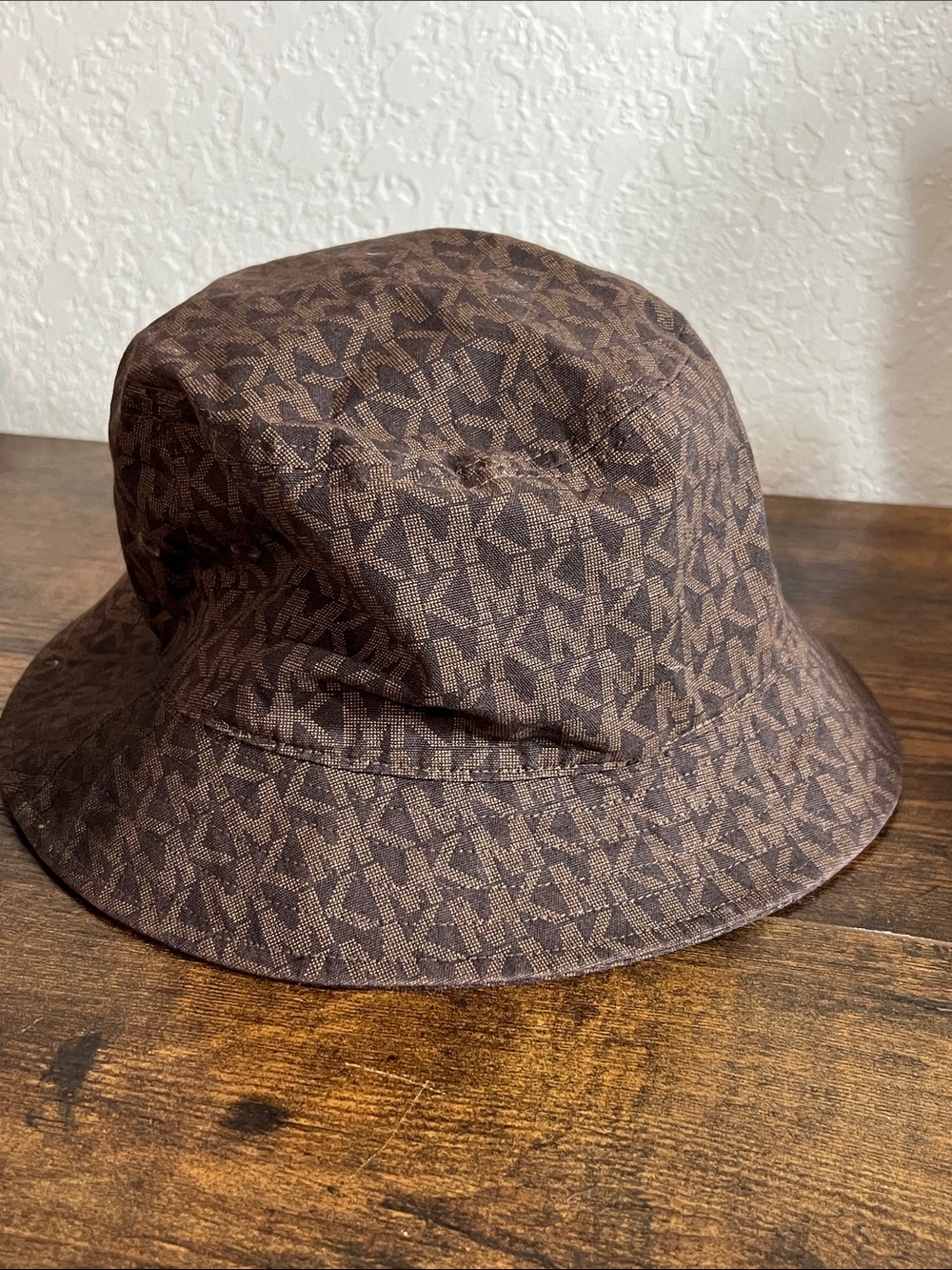 Michael Kors Brown MK Logo Bucket Hat